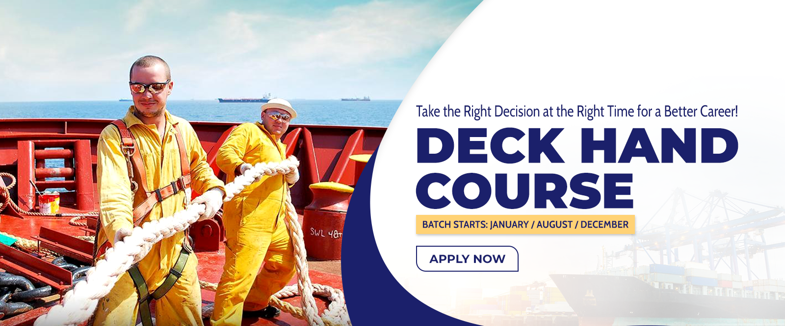 home page banner Deck Hand Course